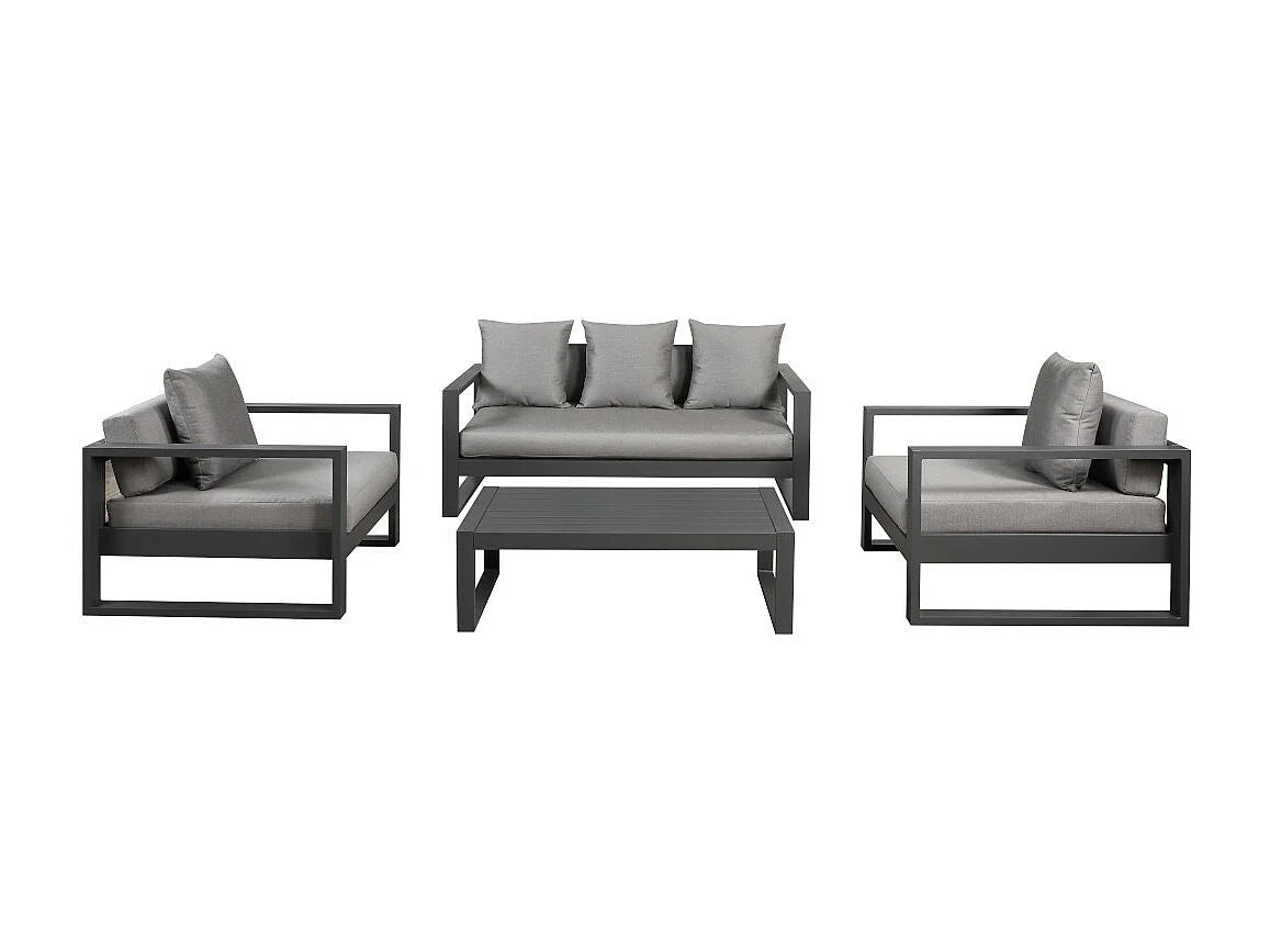 Salon de Jardin en aluminium 3 places