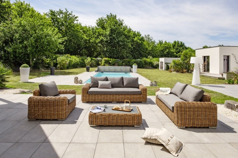 Salon de Jardin 6 places en résine tressée BORA BORA