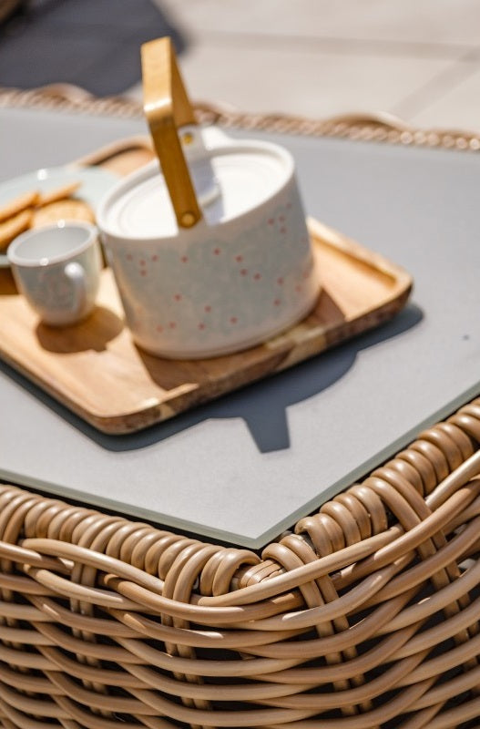 Salon de Jardin 6 places en résine tressée BORA BORA