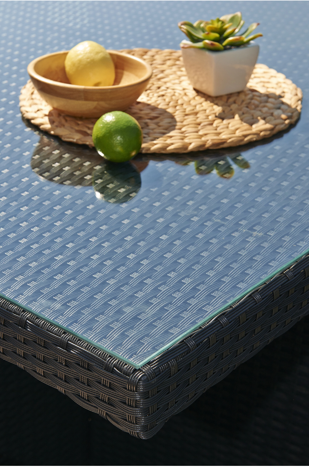 Salon de Jardin (encastrable) 10 places en résine tressée