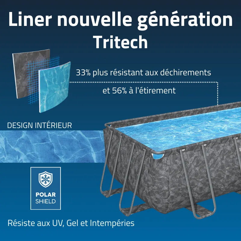 Piscine 5m50 x 2.7m x 1.2m + Tous les accessoires