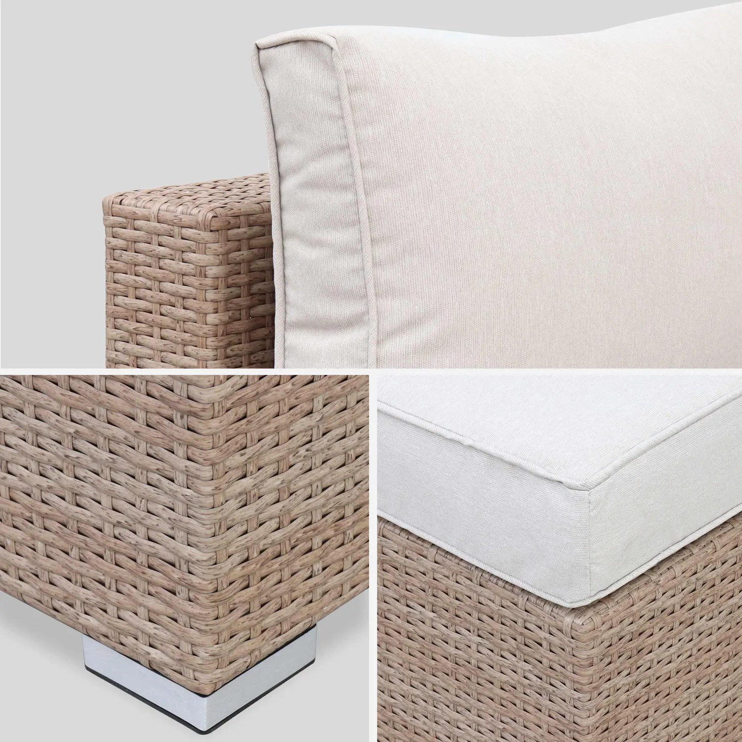 Salon de Jardin en résine tressée 12-14 places